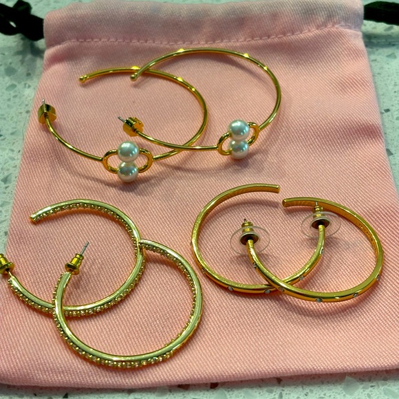 THREE Kate spade hoop earring sets - Picture 3 of 5